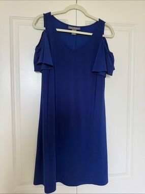 Kate & Mallory Royal Blue Cold-Shoulder Mini Dress